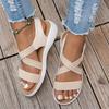 Casual sandals 22 summer thick-soled wedge heel fish mouth elastic band large size sandals