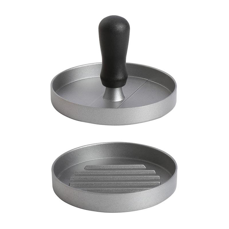 Aluminum Alloy Hamburger Meat Compactor,Plastic Handle Round Food Shrimp Cake Beef Cake Mold,Press Type Hamburger Meat Press