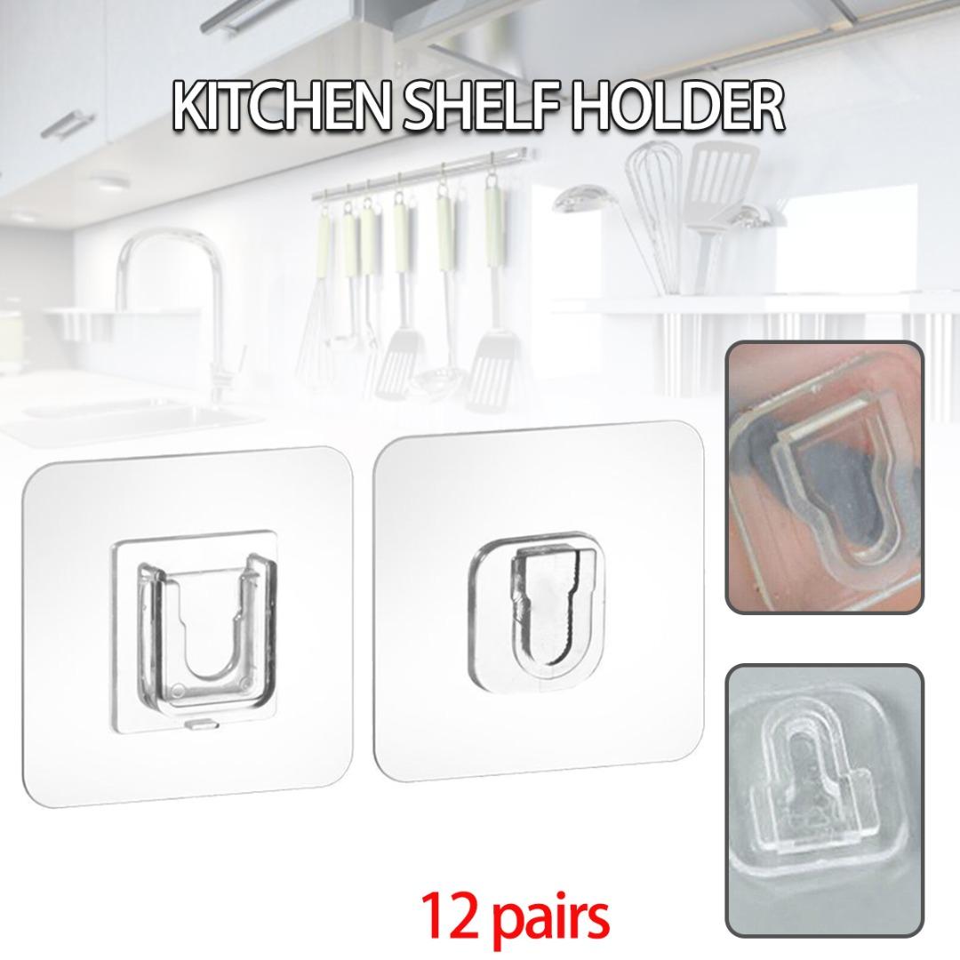 

PDTO 12 пар безвинтового держателя удлинителя Самоклеящийся настенный держатель удлинителя