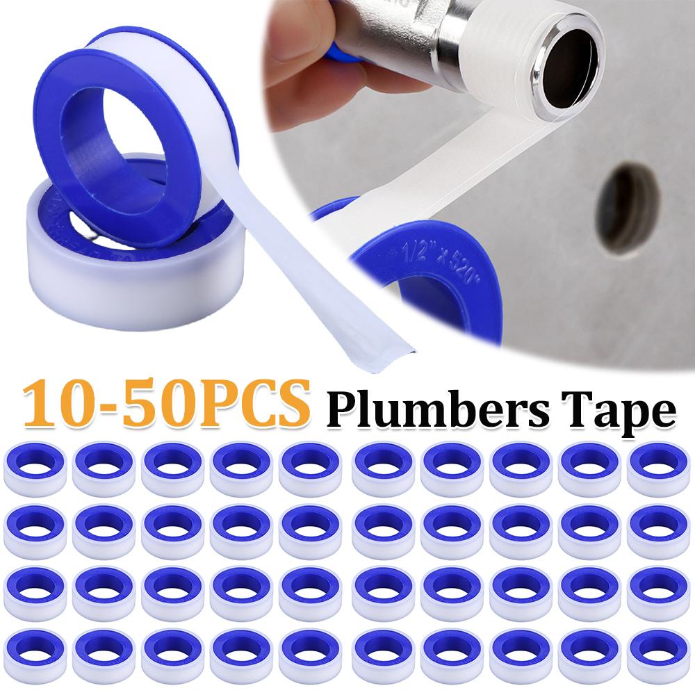 10-50PCS Water Pipe Stop Leaks Sealing Tape Sink Drain Pipe Thread Duct Tapes Plumbing Repair Tool Waterproof Sealant Tape