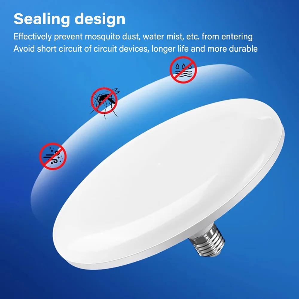 Ceiling Lamp Garage Light LED Bulb AC 220v E27 Base Household Energy Saving Lamp 15W Indoor Lighting Flying Saucer Light