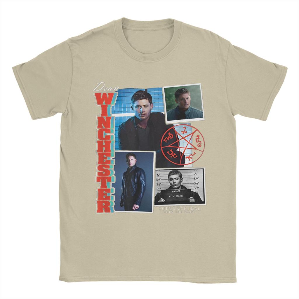 Supernatural Dean Winchester Collage T Shirts 100% Cotton Clothes Vintage Short Sleeve Crew Neck Tee Shirt New Arrival T-Shirt