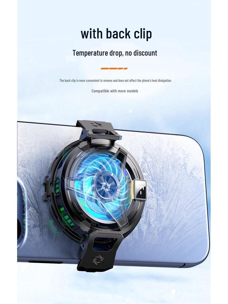 SL17 Gaming Phone Cooler: Semiconductor Suction Clip with Digital Display