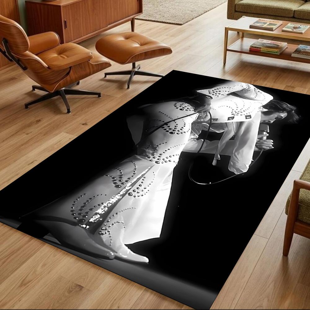 Elvis Presley pattern Non-Slip Home Carpet Design for Office Decor Living Room Bedroom Gift