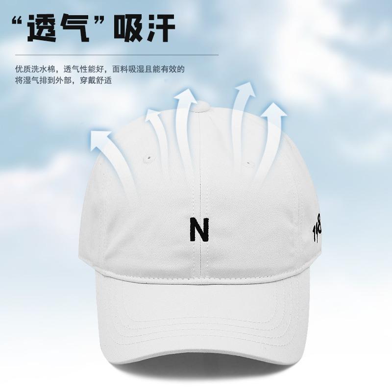 Big Head Circumference Hat, Baseball Cap, Men's Spring and Autumn Visor, Sun Protection, Small Face Embroidery Cap, Large Size.