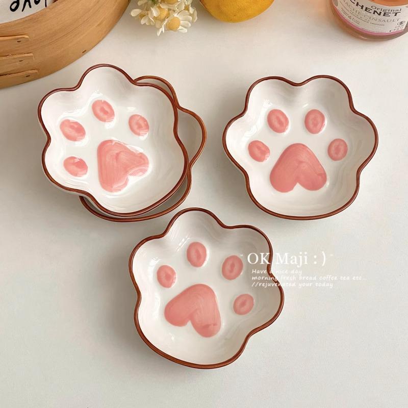 Stylish Ceramic Kitten Dipping Dish: Cute, High-Value Condiment Bowl