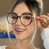 Irregular TR90 Frame Anti Blue Light Glasses for Women Fashionable Leopard Print Glasses Frame 2025 Computer Goggles