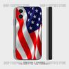 America USA Flag Cool Phone Case For iPhone 17 16,15,14,13,12,11,Pro,XS,Max,XR,Plus,Mini Soft Silicone Black Shockproof