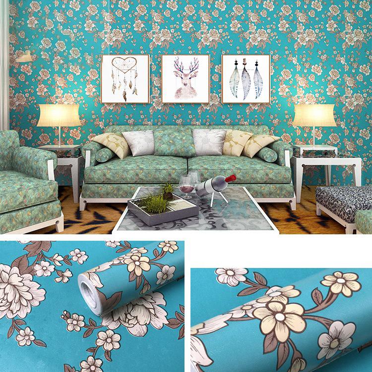 

10м/20м ПВХ утолщенный европейский винтажный цветочный принт фон самоклеящиеся обои наклейки для ремонта отель домашний декор 10M
