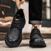 Fashion Hot Selling Men's Leather Shoes Minimalist Gentleman Style Daily Office Outdoor Leisure Business Walking Men's Black Shoes