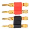 2PCS 2 Way Male Plug Banana Plug Stackable Design Dual Connection Stackable Banana Plug 32A 1000V Brass Connectors