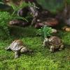 Micro Landscape Turtle Figurines Waterproof Resin Miniature Ornaments Realistic Turtle Statue for Fish Tanks Potted Plants Moss Gardens