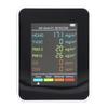 Air Quality Monitor Portable LCD Backlight Screen CO2 TVOC HCHO PM2.5 PM10 Detector with Alarm White
