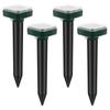 Mole Repellent, 4 Pack Ultrasonic Animal Repellent Solar Powered and Vole Chaser Humane Rodent Repellent Less