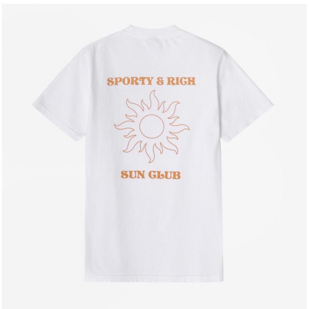 Sporty   Rich Ts972wh Sun Club  Sun Club  Common Short Sleeve Tee