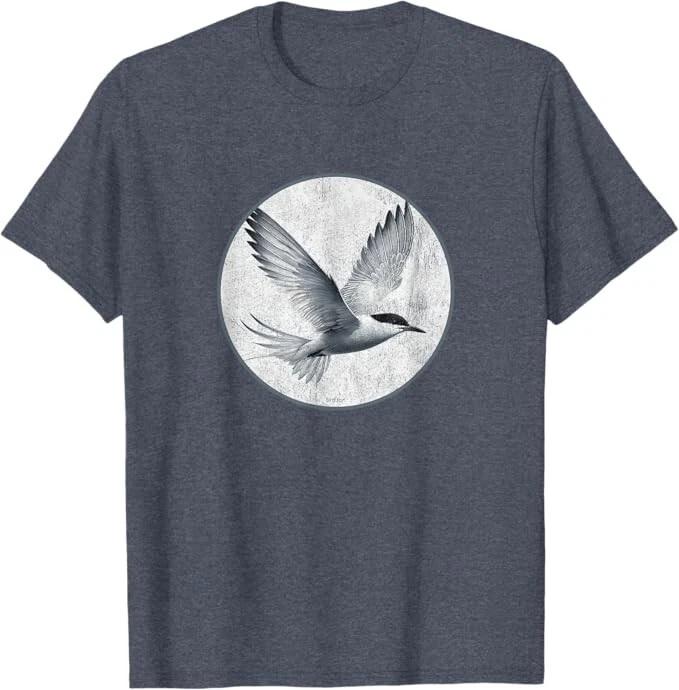 

Aleutian Tern T-Shirt Retro Bird Tee Design 10 Colors by Bird.Fan XL