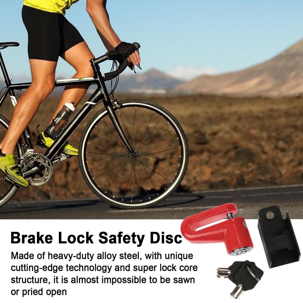 Bike Brake Lock,Bike Wheel Lock,Motorcycle Lock Metal Wheel Disc Brake Padlock Scooter Wheel Lock