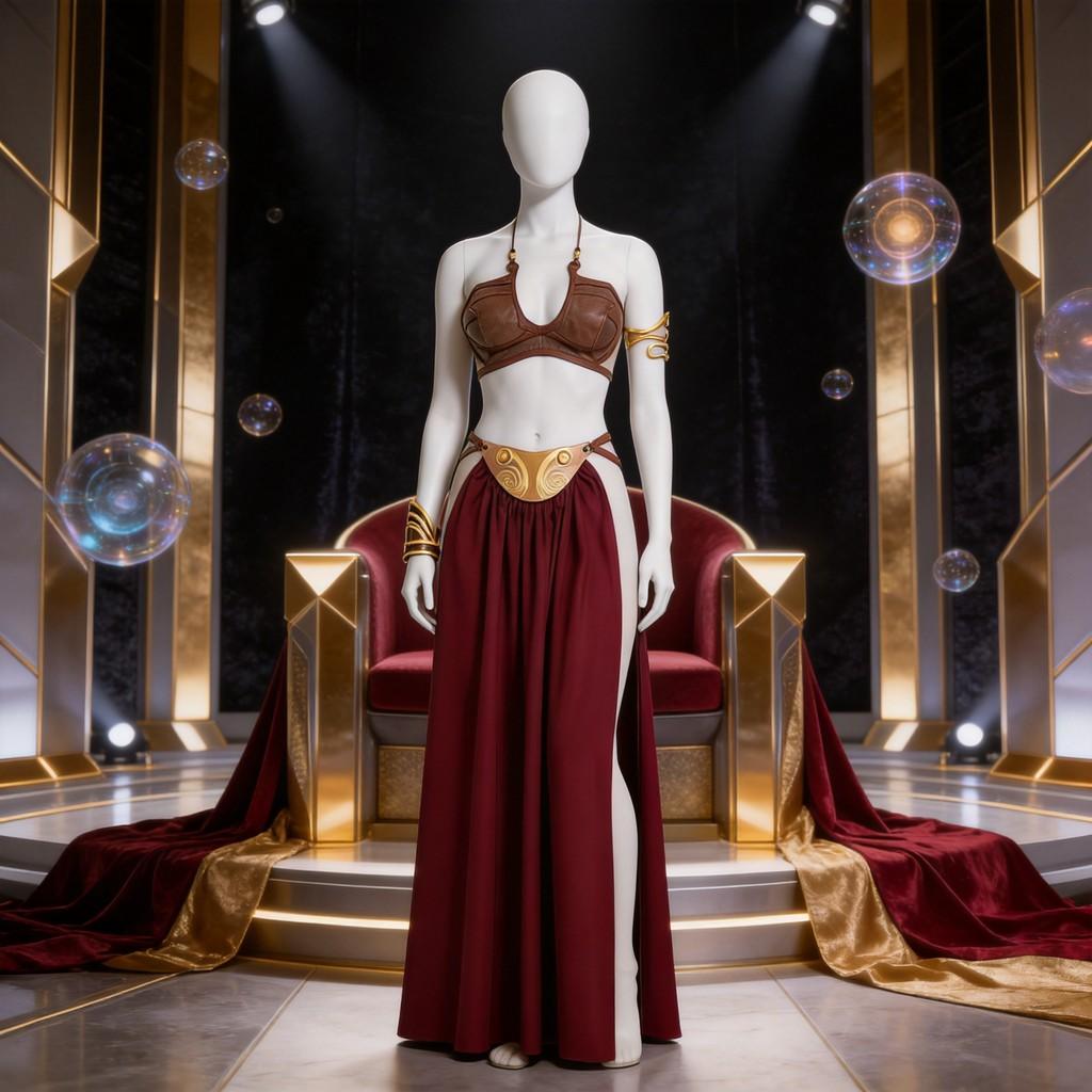 Star Wars Leia Organa Solo Cosplay Kleid Aus Satinstoff Für Anime-Conventions Und Rollenspiele