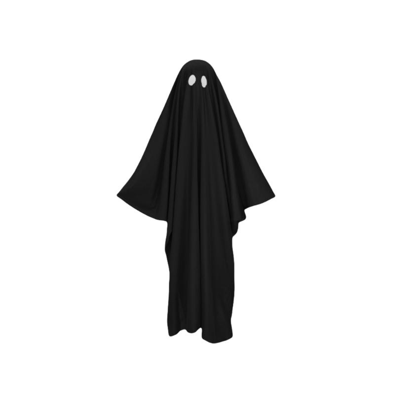 

White Phantoms Capes Halloween Costume For Couple Family Scary Cosplay Efficient Parties Attire 130 чорний