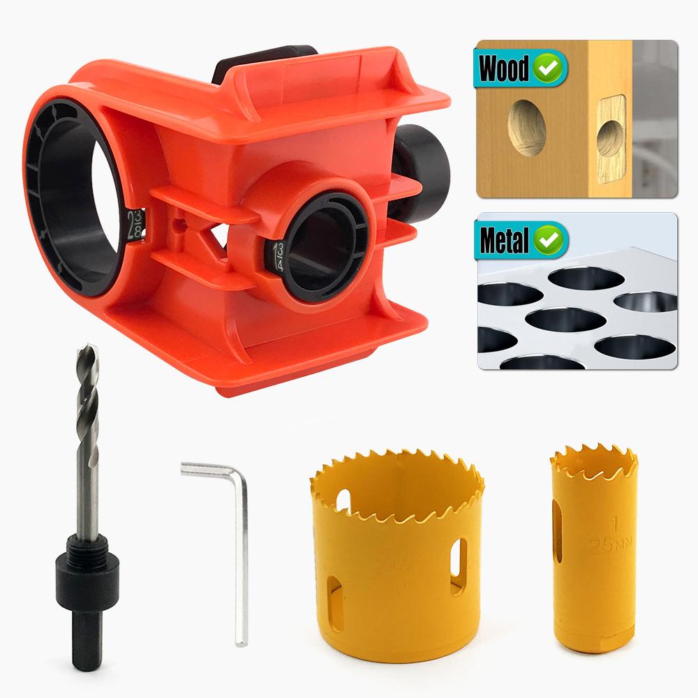 Door Lock Installation Jig Kit Hole Saw Tool for Easy Lockset Installation on Wood and Metal Doors