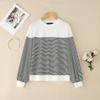 ZANZEA Women Casual Round Neck Long Sleeve Stripe Blouse