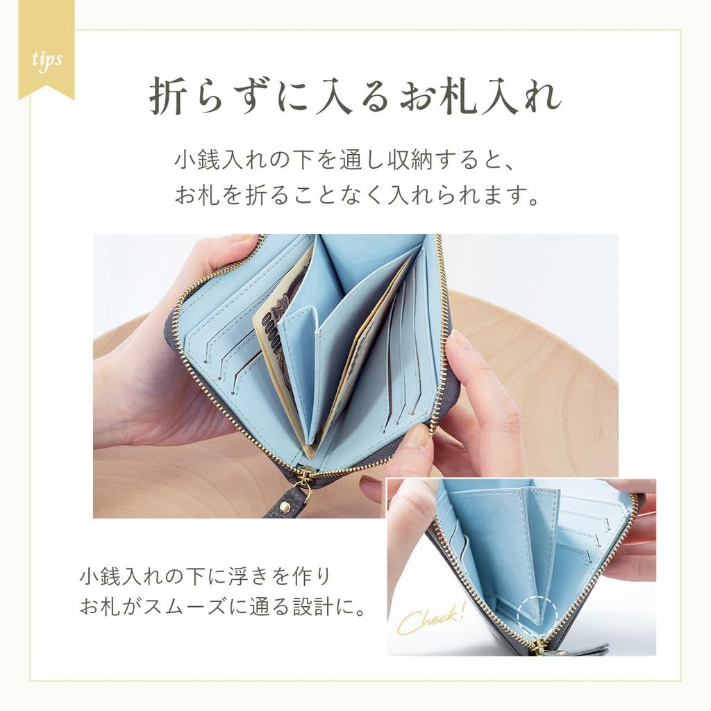 Mini Wallet for Bills Will Not Large Card Coin Small [RafiCaro] Women, Fold, Capacity, Holder, Purse, Wallet, L-shaped Zipper, Thin, Compact,