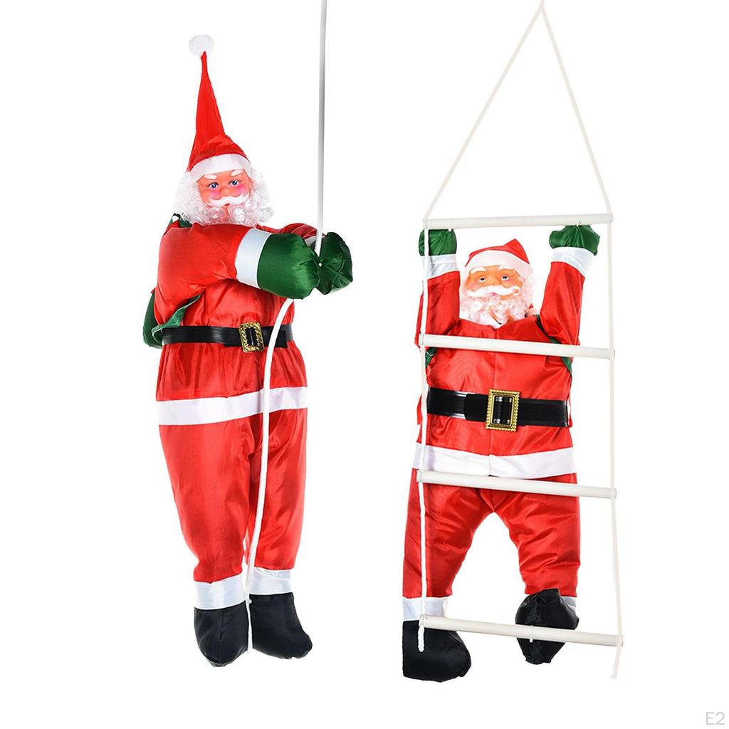 Cute Santa Claus Climbing Rope Animated, Hanging Wall Decoration Ornament, Pendant Snowman Crafts
