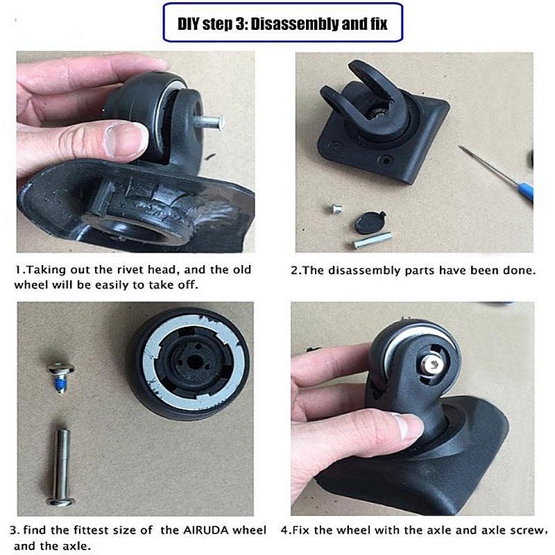 Repair Luggage Wheels Travel Luggage Suitcase Rubber wheel tyres