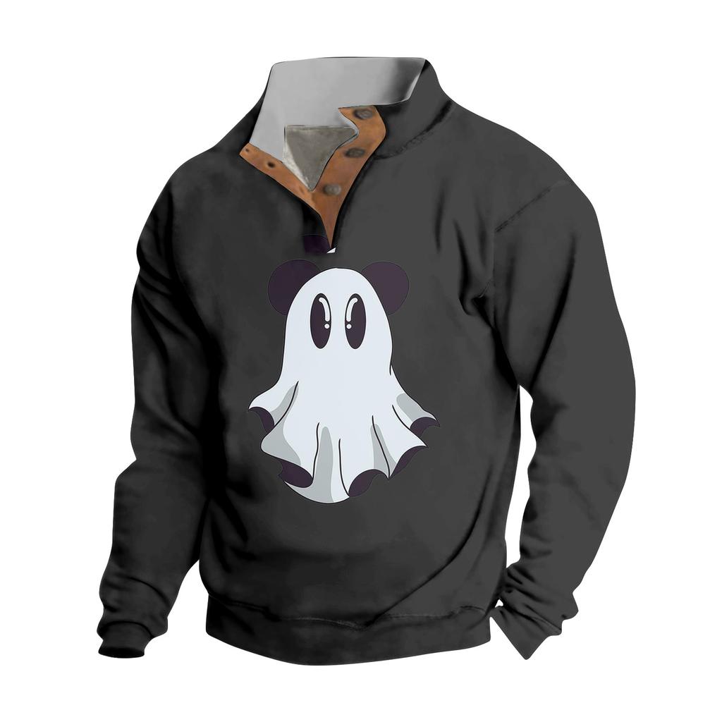 Spring And Autumn Men's Standing Collar Sweatshirt Is Outdoor Casual Sweaters Tops