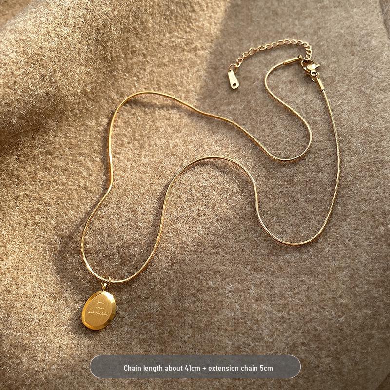 

Модне жіноче намисто з титанової сталі 2025 року: Розкішний, стійкий до вицвітання, універсальний ланцюжок для ключиць, ідеально підходить для светрів.