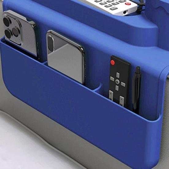 Sofa Storage Rack with Raised Edge Cup Holder Silicone Anti-Slip Armrest Organizer for Remote Phone Tablet Keys