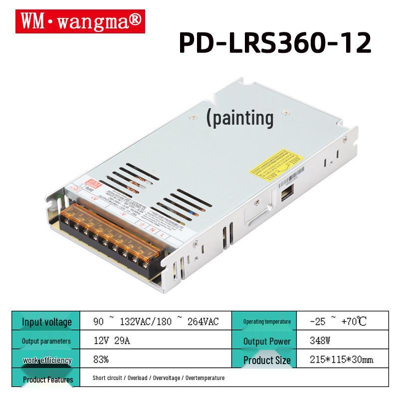 Ultra-Thin 35W-450W Switching Power Supply with LED Display (5V-48V)