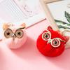 Plush Keychain Pendant With Owl Pendant Pompon For Car Keychain