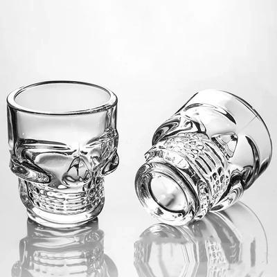 Regali di Halloween Teschio Bicchiere da shot Tazza Creativa Trasparente Cristallo Bicchiere da vino Liquore Whisky Vodka Birra Bicchieri per Festa Bar