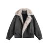 2025 Winter Japanese Retro Unisex Cotton Jacket with Patchwork Fur Collar