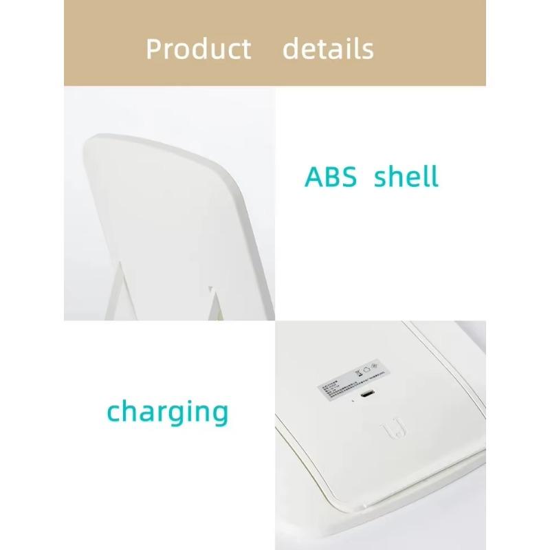 Light Touch Screen Rectangle Make Up Charging Light Beauty Salon Adjustable Brightness Table Portable Desktop Makeup LED Mirror