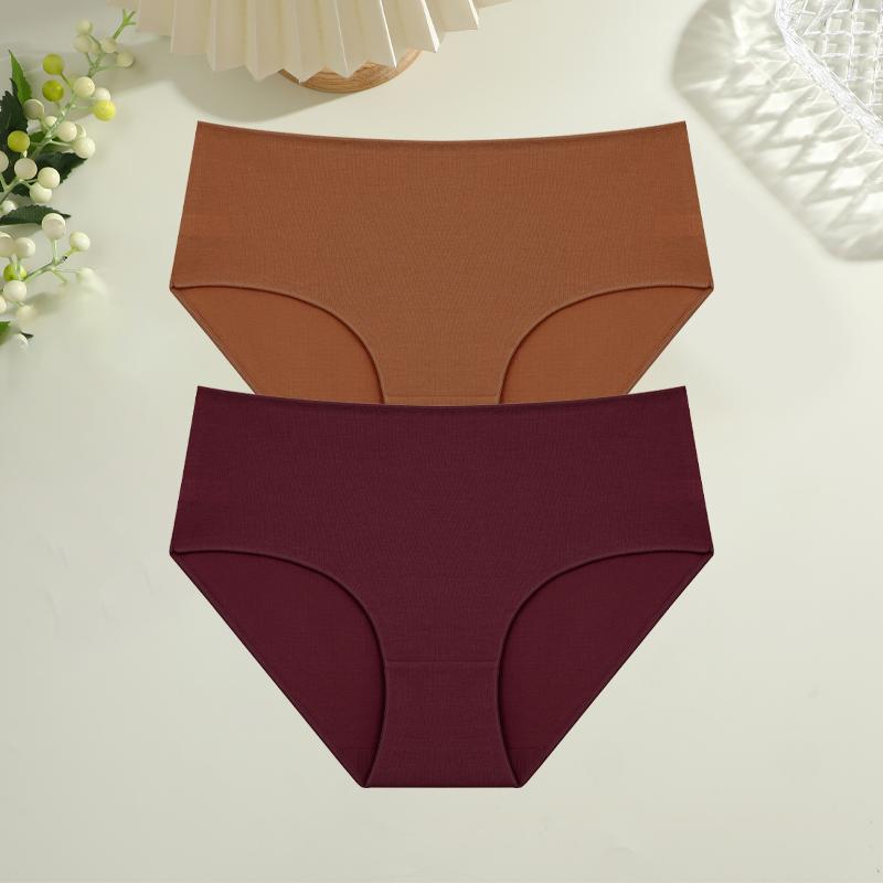 

FINETOO 2 шт./комплект хлопковые трусики с высокой талией большого размера однотонное нижнее белье женские удобные трусы эластичное нижнее белье S-XXL нижнее белье XXL&2pcs