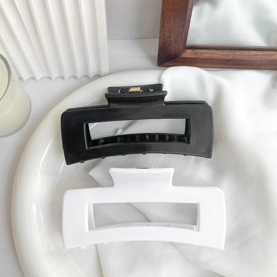 2Pcs Women Hair Claws Non-Slip Safe Grip Square Frosting Hair