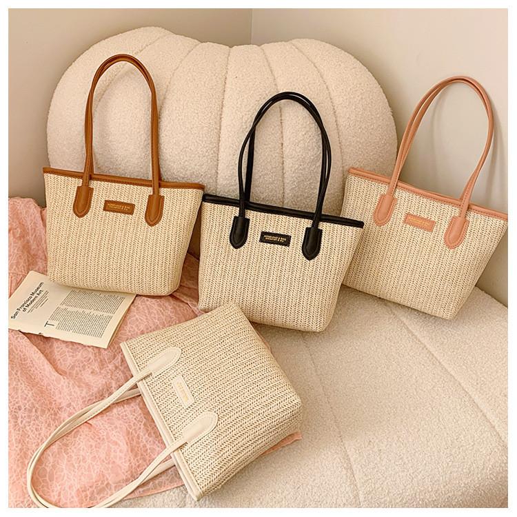 2024 Spring New Stylish Underarm Bag Street Fashion Tote Bag Trendy Commuter Large Capacity Bag For Women In Black/brown/pink/off-white