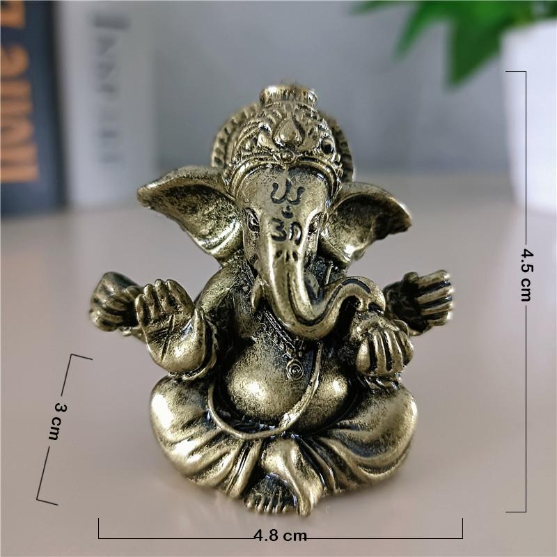 Lord Ganesha Buddha Statue Elephant God Sculptures Ganesh Figurines Man-made Jade Stone Home Garden Buddha Decoration Statues