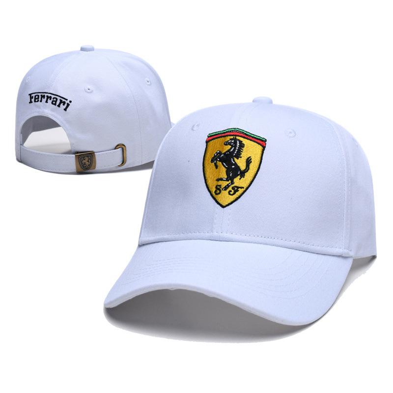 For Ferrari Logo Embroidered Car Baseball Cap Spring And Autumn Outdoor Sports Universal Adjustable Casual Hats Sunscreen Hat