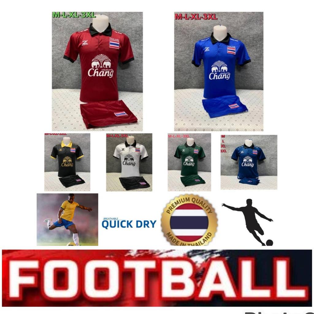 THAILAND Football Soccer Polo Vintage Shirt National Flag Badge Logo Unisex Men Women Training JERSEY Print Quick Dry Short Sleeve Uniform Elephant