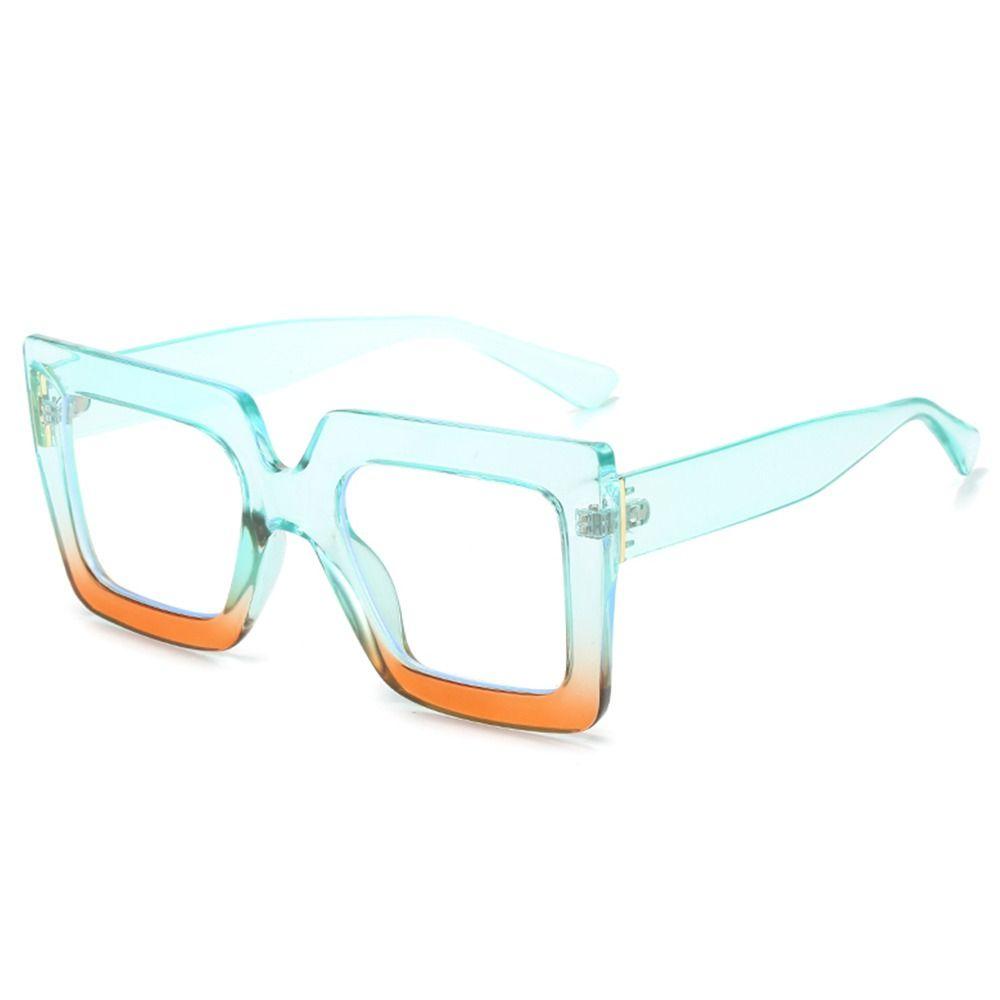 Fashion Oversized Anti-Blue Light Glasses Colorful Clear Lens Ladies Optical Glasses Frame Square Computer Eyewear for Women
