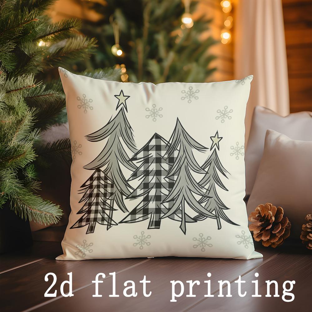 Home Decor Christmas-themed Decorative Pillow Covers Pattern Cushion Cover Suitable for Sofa Bedroom Car Pillow Cover
