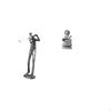 Golfing Buddha Resin Figurine Modern Golfer Sculpture Feng Shui Female Golf Lover Shelf Chinese