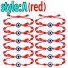 2/10pcs Lucky Red Rope Evil Eye String Bracelet for Men and Women Protection Lucky Handmade Braid Rope Wristband Jewelry Gift