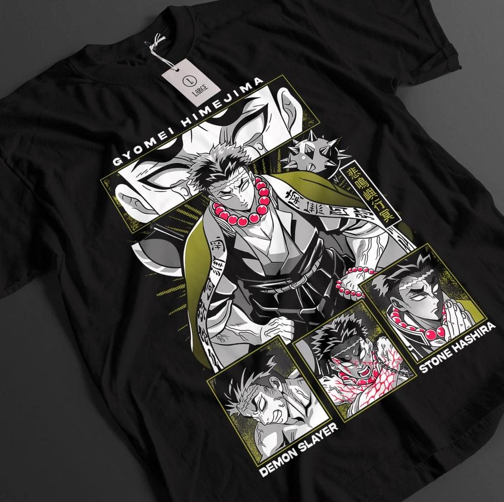 Demon Slayer Shirt Gyomei Himejima TShirt Tanjiro Stone Hashira Tee Muzan Top S