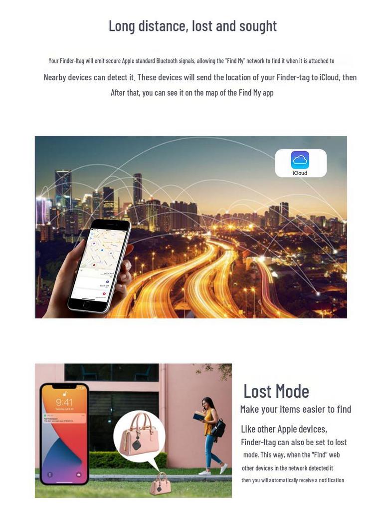 Itag Anti-Lost Locator: GPS Tracker for Apple Finder - Protects Elderly, Children, and Pets