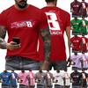 Men's Casual Short Sleeve T-Shirt Letter Print Graphic Tee Soft Comfortable Fit Crew Neck Cotton Blend