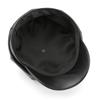 Keep Warm Vintage PU Beret Cap Solid Color Black Octagonal Hat Korean Leather Painter Hat  Casual
